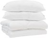 vidaXL Bettdecke mit Kissen 3 pcs Weiß Mikrofaser 3377422 Bild 2