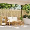 vidaXL 2-teiliges Gartensofa-Set mit Kissen Bambus 365870 Bild 3