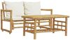 vidaXL 2-teiliges Gartensofa-Set mit Kissen Bambus 365870 Bild 2