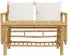 vidaXL 2-teiliges Gartensofa-Set mit Kissen Bambus 365870 Bild 4