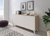 Dmora Kommode Annina, Wohnzimmerbuffet, Wohnzimmer-Sideboard, Moderne Küchen-Speisekammer, 154x40h72 cm, Eiche und Weiß Bild 2