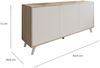 Dmora Kommode Annina, Wohnzimmerbuffet, Wohnzimmer-Sideboard, Moderne Küchen-Speisekammer, 154x40h72 cm, Eiche und Weiß Bild 3
