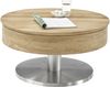 Couchtisch >SUVA< mit Stauraum, Asteiche furniert, Holzwerkstoff/ Metall - 40x79cm (HxD) Bild 4
