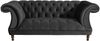 Chesterfield Sofa 2-Sitzer Kaylin Samtvelours schwarz Bild 2
