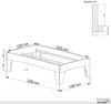 Zirbenbett Massivholzbett "Rosi" metallfrei 120 x 220 cm 58 cm ohne Kopfteil Bild 5