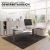 bümö höhenverstellbarer Schreibtisch O-Serie 180x100 cm in grau, Gestell in Graphit - großer PC Tisch für's Büro manuell höhenverstellbar, Computertisch verstellbar, OS-18-5-G Bild 3