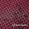Waffel Duschvorhang + Metallringe 182x214cm Anti Schimmel Set Burgundy Bild 3