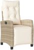 vidaXL 5-tlg. Garten-Essgruppe mit Kissen Beige Poly Rattan 3213011 Bild 3