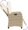 vidaXL 5-tlg. Garten-Essgruppe mit Kissen Beige Poly Rattan 3213011 Bild 4