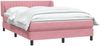 vidaXL Boxspringbett mit Matratze Rosa 140x220 cm Samt 3317738 Bild 3