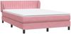 vidaXL Boxspringbett mit Matratze Rosa 140x220 cm Samt 3317738 Bild 4