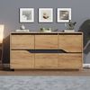 MODFU Sideboard mit 3 Türen & verstellbaren Einlegeböden (Kommode, Sofa-Beistellschrank, Anrichte, 1 St, Pflegeleichte Oberfläche), mit Soft-Close-Scharniere Bild 4