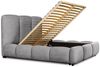 Polsterbett Doppelbett GRACIA 160x200cm Komplettset in Stoff Macau Grau Bild 3