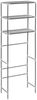 Badregal | Toilettenregal 3 Ablagen Silbern 53x28x169 cm Bild 2