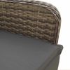 vidaXL 7-tlg. Garten-Bistro-Set mit Kissen Grau Poly Rattan 3277161 Bild 5