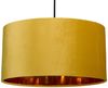 LED Pendelleuchte Vintage mit Lampenschirm Samt Gelb / Gold, Ø 40cm Bild 5