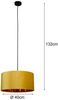 LED Pendelleuchte Vintage mit Lampenschirm Samt Gelb / Gold, Ø 40cm Bild 3