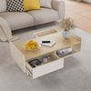 Couchtisch Velina Creme 100 x 50 cm mit 2 Schubladen Vicco Bild 4