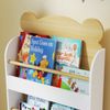 Kinder Bücherregal Bärendesign & Kippschutz - Schlankes Regal 15cm Breit Mit Schutzleisten Für 3-8 Jahre Bild 3