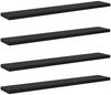 vidaXL Regalbrett 4 pcs Schwarz 60 x 10 x 1,5 cm Holzwerkstoff 875051 Bild 2