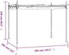 Terrassenüberdachung mit Schiebedach OLIMP Creme 295x292x230cm Pergola Garten Pavillon Rankhilfe Sonnenschutz Gartenpergola Gartenpavillon mit Sonnendach Bild 5