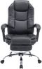 Bürostuhl MEDHA - 114x67x64, Schwarz Kunstleder Metall in Chromoptik Gestell ergonomische Bürostühle Homeoffice Stuhl mit Rollen Bild 2
