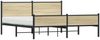 vidaXL Metallbett ohne Matratze Sonoma-Eiche 160x200 cm 3301400 Bild 3