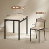 HOMCOM Essgruppe Esstisch mit 4 Stühlen, (Küchentisch-Set, 5-tlg, Esszimmertisch), für Esszimmer, Küche, Naturholz+Schwarz Bild 3