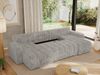 U-förmiges Ecksofa mit Schlaffunktion und Bettkasten, Couch U-form - KIRASSO U - Hellgrau Cord Bild 5
