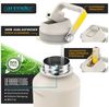 Arendo Thermobecher Travel Mug 1000 ml, Isolierbecher mit Strohhalm, 100% auslaufsicher, 1-tlg, Edelstahl, doppelwandig, Vakuum-Isolierung, dicht, Klappverschluss, Tragegriff Bild 3