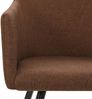 vidaXL Esszimmerstühle 2 Stk. Braun Stoff [323096] Bild 5
