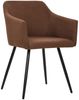 vidaXL Esszimmerstühle 2 Stk. Braun Stoff [323096] Bild 2