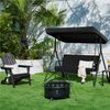 Yaheetech Schaukelbank Hollywoodschaukel 3-Sitzer Hängeschaukel mit Verstellbarem Ersatzbach Gartenschaukel mit Sonnendach bis 250 kg Belastbar Bild 2
