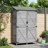 vidaXL Gartenschuppen Grau 106 x 56 x 176,5 cm Massivholz aus Fichte 42033482 Bild 3