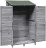 vidaXL Gartenschuppen Grau 106 x 56 x 176,5 cm Massivholz aus Fichte 42033482 Bild 4