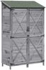 vidaXL Gartenschuppen Grau 106 x 56 x 176,5 cm Massivholz aus Fichte 42033482 Bild 2