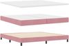 vidaXL Boxspringbett mit Matratze mit Kopfteil Rosa 200 x 200 cm Samt 3339199 Bild 5