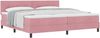 vidaXL Boxspringbett mit Matratze mit Kopfteil Rosa 200 x 200 cm Samt 3339199 Bild 2