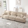 3-Sitzer Modulares Sofa aus Chenille 313x145x81 cm mit runden Armlehnen, beige Bild 2