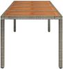 vidaXL Gartentisch mit Holzplatte Grau 190x90x75 cm Poly Rattan 319906 Bild 4