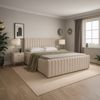 Lomadox Polsterbett BERNALDA-166, 180x200 cm Liegefläche, Beige, moderne Steppung Bild 3