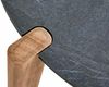 Gartencouchtisch Domino aus Teak, modern rund, anthrazit und natur, Ø 70 cm Bild 2