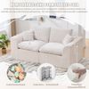 2-Sitzer-Sofa aus Cord mit Kissen, 204x102,5x84 cm, Beige Bild 4