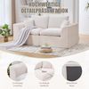 2-Sitzer-Sofa aus Cord mit Kissen, 204x102,5x84 cm, Beige Bild 5