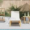 vidaXL Sonnenliege mit Auflage 55x199x30 cm Bambus 4108226 Bild 3