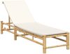 vidaXL Sonnenliege mit Auflage 55x199x30 cm Bambus 4108226 Bild 2