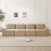 Flieks 4-Sitzer Sofa, Modular Schlafsofa, Tiefsofa mit 4 Kissen, Cord, Beige Bild 2