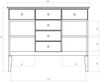 Sideboard Kommode LENNES Buche massiv 127x100x45 cm Bild 4