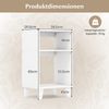3-stufiger Beistelltisch Nachttisch mit Ablagen & Beinen 39,5 x 29,5 x 65 cm Weiß Bild 3