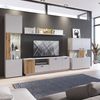 Wandboard, grau mit Eiche, Rillenoptik, ASHBURTON-129 Bild 3
